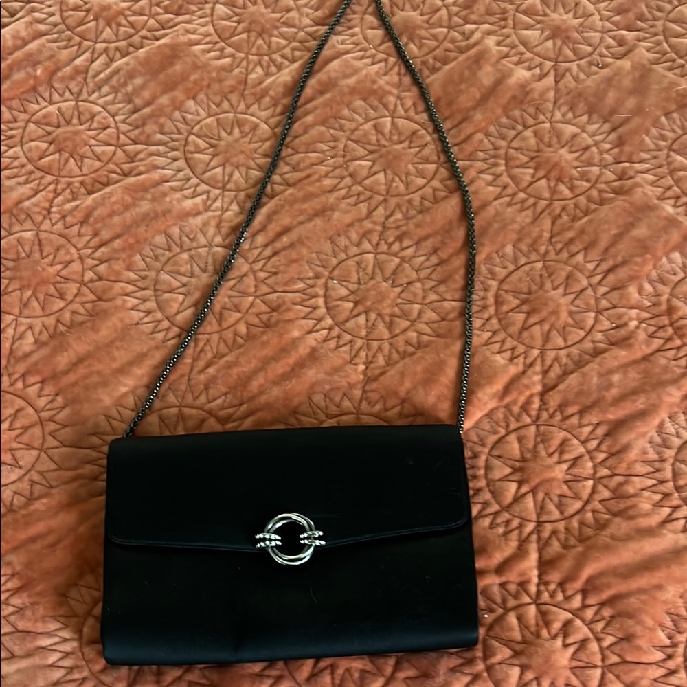 Rodo Black Crossbody Bag with Chain Strap vintage 80’s